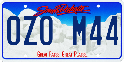 SD license plate 0ZOM44
