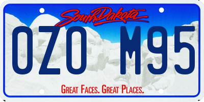SD license plate 0ZOM95