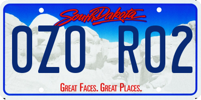 SD license plate 0ZOR02