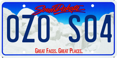 SD license plate 0ZOS04