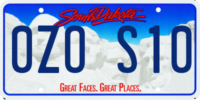 SD license plate 0ZOS10