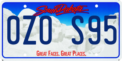 SD license plate 0ZOS95