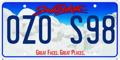 SD license plate 0ZOS98