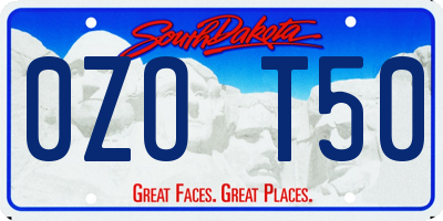 SD license plate 0ZOT50