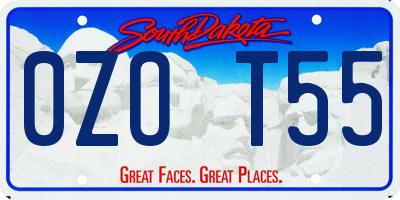 SD license plate 0ZOT55