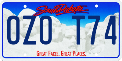 SD license plate 0ZOT74