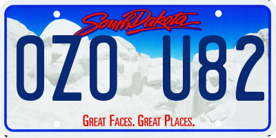 SD license plate 0ZOU82