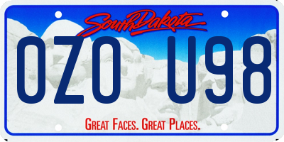 SD license plate 0ZOU98