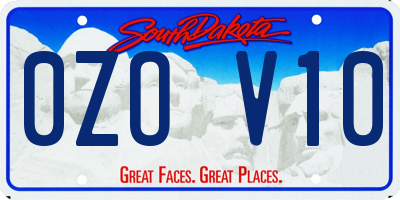 SD license plate 0ZOV10