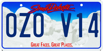 SD license plate 0ZOV14