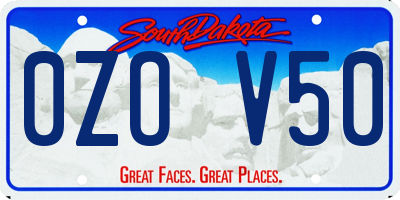 SD license plate 0ZOV50