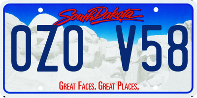 SD license plate 0ZOV58