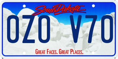 SD license plate 0ZOV70