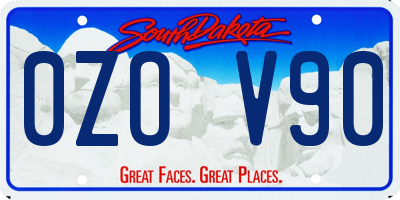 SD license plate 0ZOV90