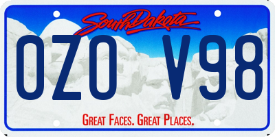 SD license plate 0ZOV98