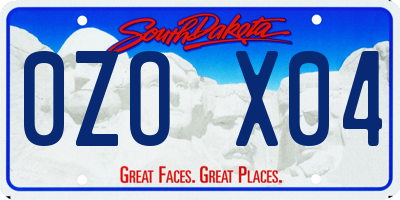 SD license plate 0ZOX04