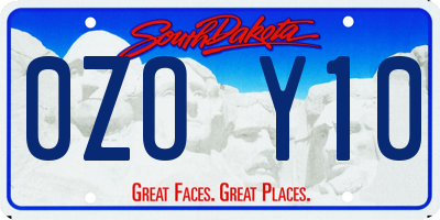 SD license plate 0ZOY10