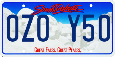 SD license plate 0ZOY50