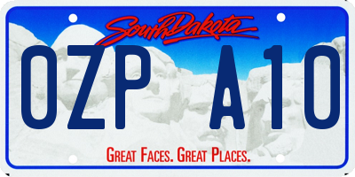 SD license plate 0ZPA10