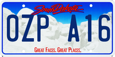 SD license plate 0ZPA16