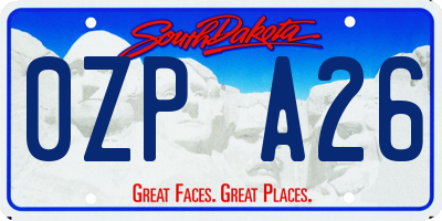 SD license plate 0ZPA26