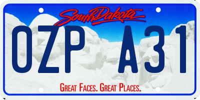 SD license plate 0ZPA31