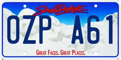 SD license plate 0ZPA61