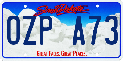 SD license plate 0ZPA73