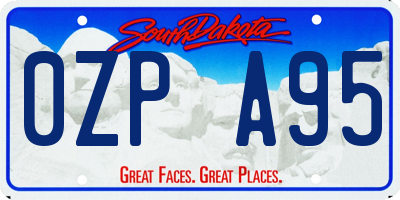 SD license plate 0ZPA95