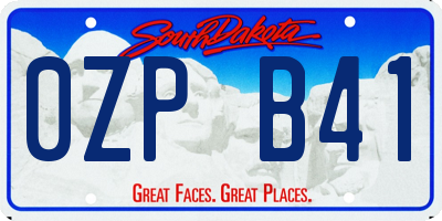 SD license plate 0ZPB41