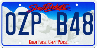 SD license plate 0ZPB48