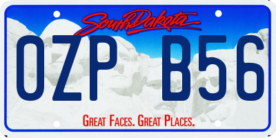 SD license plate 0ZPB56