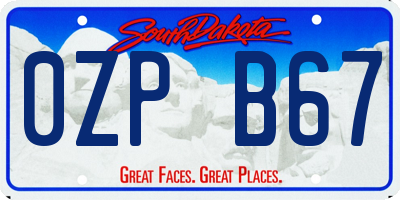 SD license plate 0ZPB67