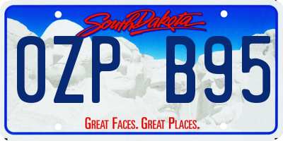 SD license plate 0ZPB95