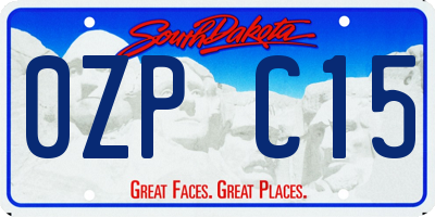 SD license plate 0ZPC15