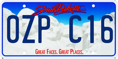 SD license plate 0ZPC16
