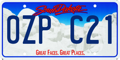 SD license plate 0ZPC21