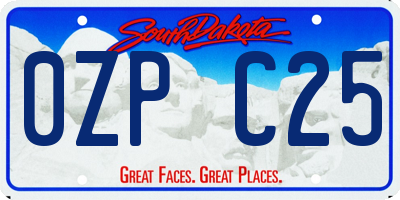 SD license plate 0ZPC25