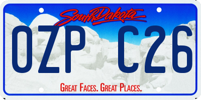 SD license plate 0ZPC26
