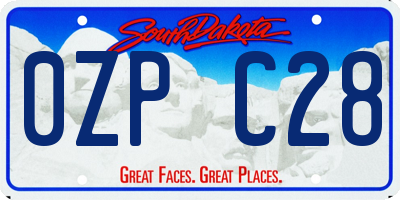 SD license plate 0ZPC28