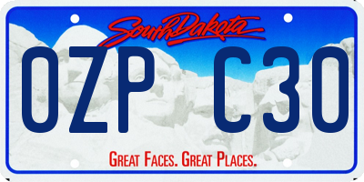 SD license plate 0ZPC30