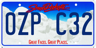 SD license plate 0ZPC32