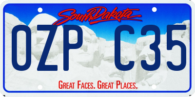 SD license plate 0ZPC35