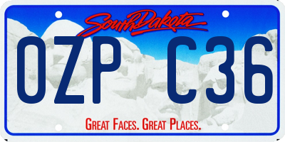 SD license plate 0ZPC36