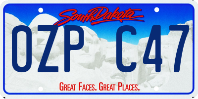 SD license plate 0ZPC47