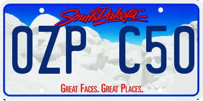 SD license plate 0ZPC50