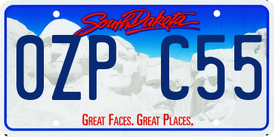 SD license plate 0ZPC55