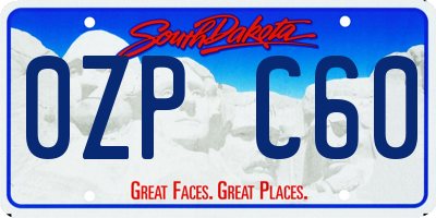 SD license plate 0ZPC60