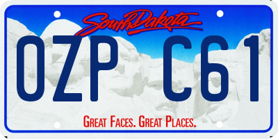 SD license plate 0ZPC61