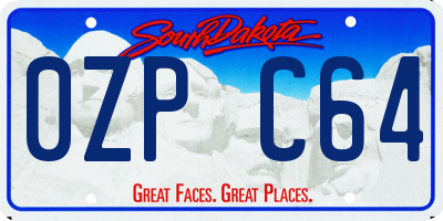 SD license plate 0ZPC64